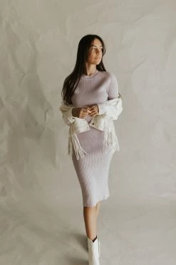 Henly *Carmen Sweater Skirt In Lilac XL/Plus Available