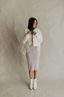 Henly *Carmen Sweater Skirt In Lilac XL/Plus Available