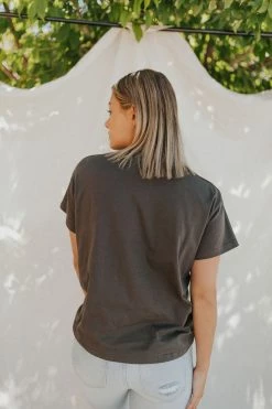 Henly Love Graphic Tee In Charcoal Graphics