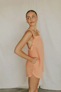 Henly Jumpsuits So Fresh Romper In Neon Orange