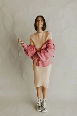 Henly SETS Carmen Sweater Skirt In Peach