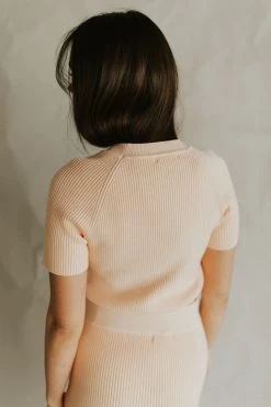Henly Carmen Sweater In Peach SETS