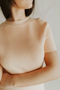 Henly Carmen Sweater In Peach SETS