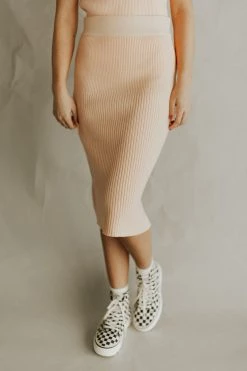 Henly SETS Carmen Sweater Skirt In Peach