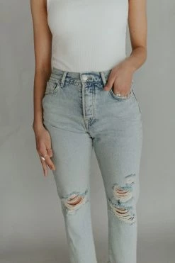 Henly Denim Free People Bren Boyfriend In Sunbleached