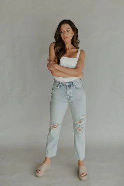 Henly Denim Free People Bren Boyfriend In Sunbleached