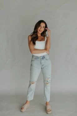 Henly Denim Free People Bren Boyfriend In Sunbleached