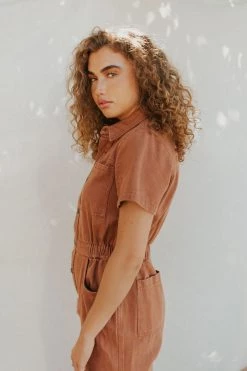 Henly NEW ARRIVALS Rory Jumpsuit In Clay