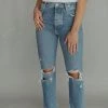Henly Free People Tapered Baggy Boyfriend In Mid-Century Blue