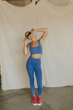 Henly Free People Square Neck Good Karma Bra In African Violet