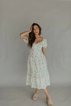 Henly Felicia Eyelet Midi Dresses