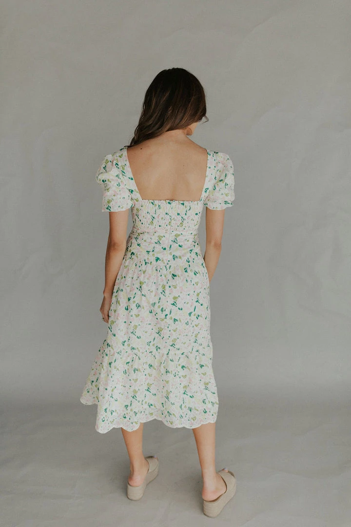 Henly Felicia Eyelet Midi Dresses