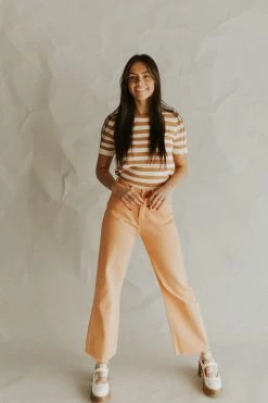 Henly Tops Laurie Stripe Ribbed Top