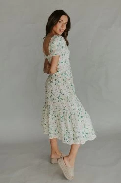 Henly Felicia Eyelet Midi Dresses
