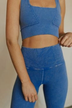 Henly Free People Square Neck Good Karma Bra In African Violet