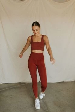 Henly Free People Good Karma Legging In Canyon Clay SETS