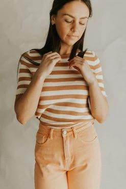 Henly Tops Laurie Stripe Ribbed Top