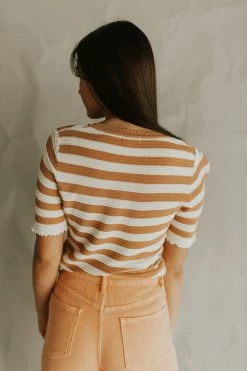 Henly Tops Laurie Stripe Ribbed Top