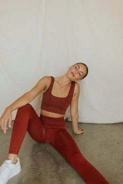 Henly Free People Good Karma Legging In Canyon Clay SETS