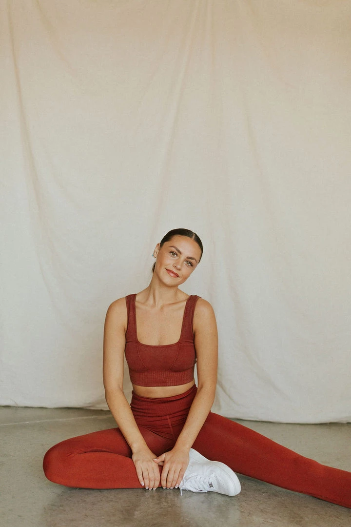 Henly SETS Free People Square Neck Good Karma Bra In Canyon Clay