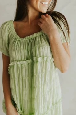 Henly Edie Crepe Maxi In Lime Sherbet Dresses