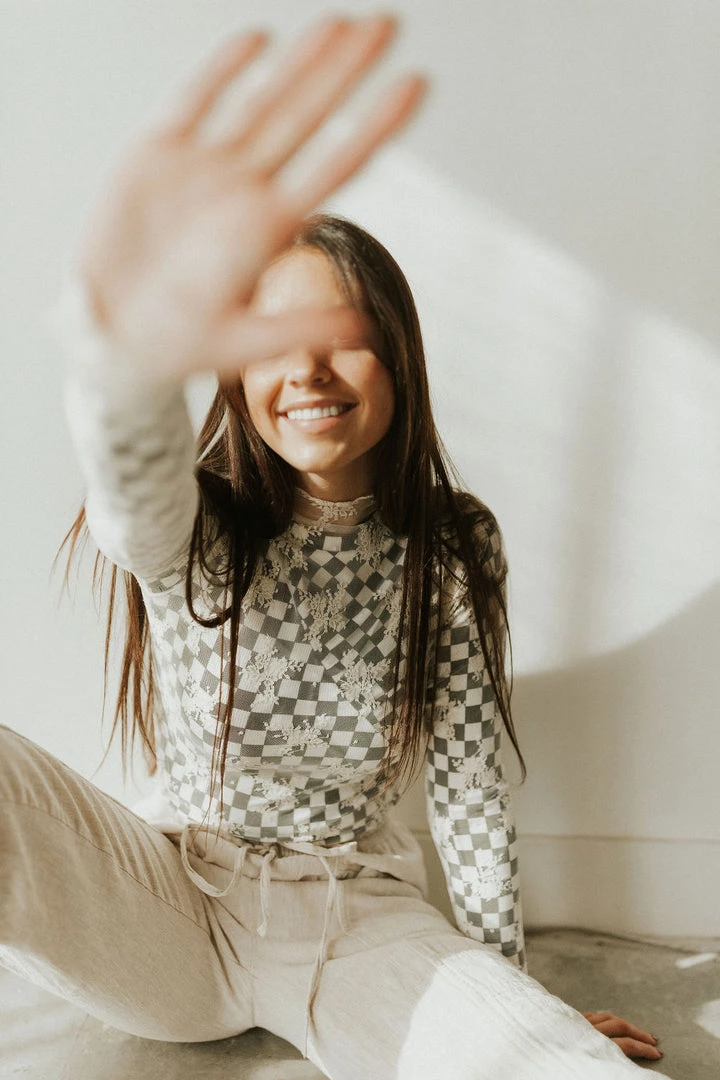 Henly FYI Checkered Top Tops