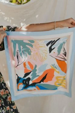 Henly Silky Scarf In Blue