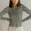 Henly FYI Checkered Top Tops