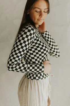 Henly FYI Checkered Top Tops