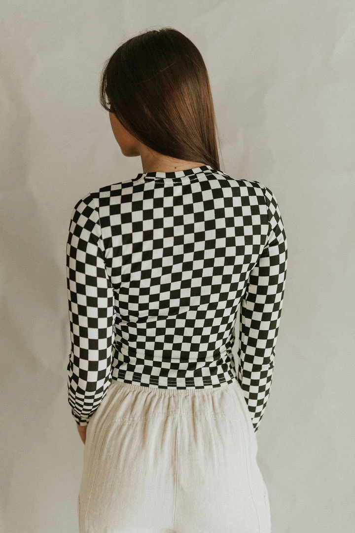 Henly FYI Checkered Top Tops