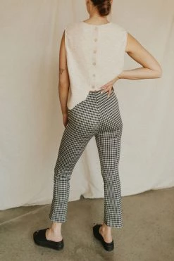 Henly Pants/Shorts Night Fever Gingham Pants In Black