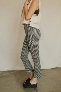 Henly Pants/Shorts Night Fever Gingham Pants In Black