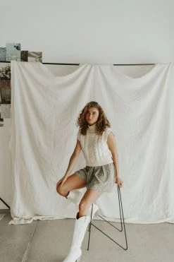 Henly Ana Floral Short In Sage