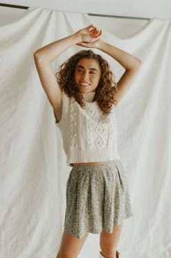 Henly Ana Floral Short In Sage