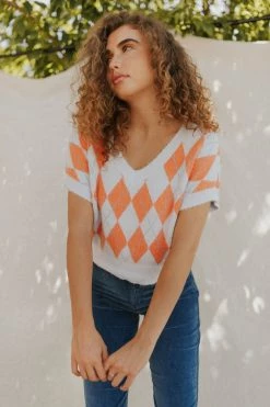 Henly Free People Through The Motions Sweater Vest In Peri Ice Combo