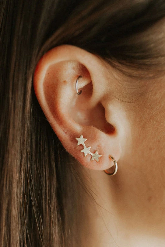 Henly *14K Gold-Filled Falling Stars Ear Climbers Accessories