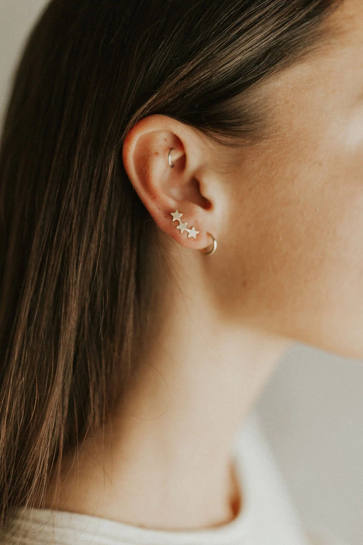 Henly *14K Gold-Filled Falling Stars Ear Climbers Accessories
