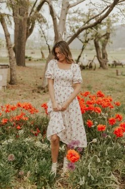 Henly Orchard Smocked Midi