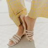 Henly *Flora Round Strap Sandal In Beige