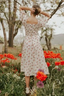Henly Orchard Smocked Midi