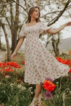 Henly Orchard Smocked Midi