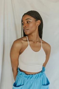 Henly Loungewear Free People Happiness Runs Crop Tank In Sandshell