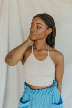 Henly Loungewear Free People Happiness Runs Crop Tank In Sandshell