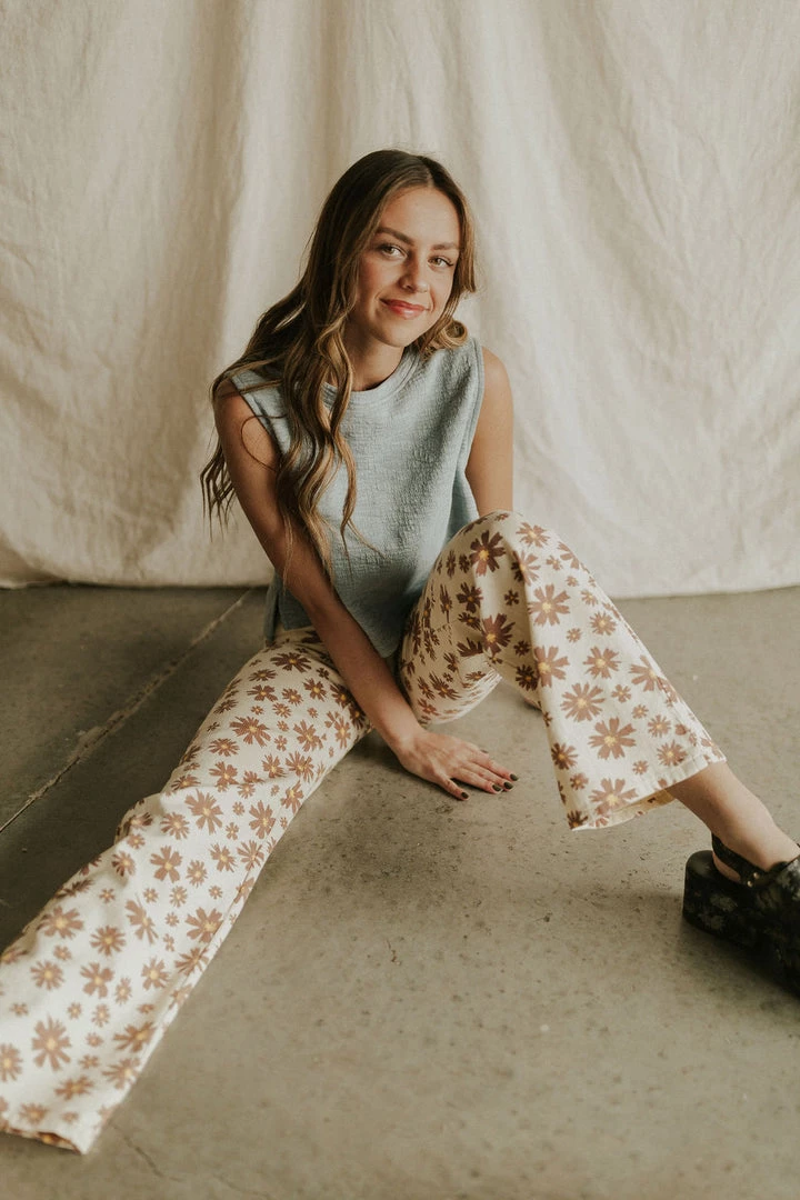 Henly Daisy Me Smilin' Denim Pants