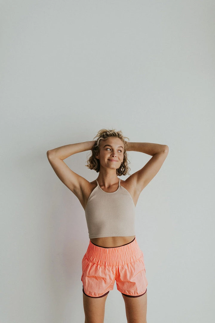 Henly Free People Way Home Short In Papaya Punch