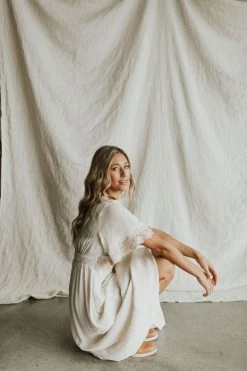 Henly Mojave Lace Maxi In Cream Dresses