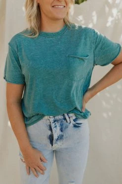 Henly Free People Vella Tee In Cypress Tops