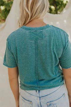 Henly Free People Vella Tee In Cypress Tops