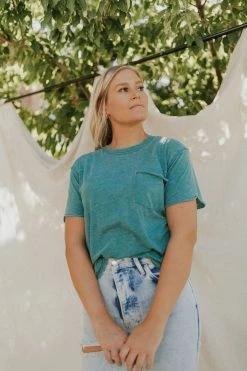 Henly Free People Vella Tee In Cypress Tops