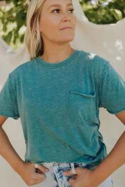 Henly Free People Vella Tee In Cypress Tops